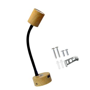 Bothyi - Luz De Lectura Led Ajustable Y Flexible, Iluminación Interior Para Cama Rv Larga Negra