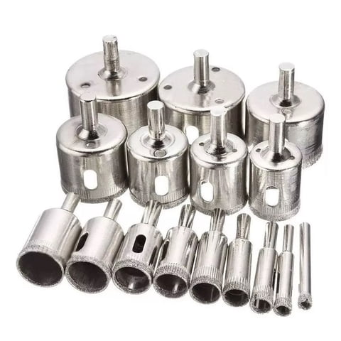 Genérico - Set Brocas Porcelanato Copa Diamantada Ceramica Vidrio 16Pcs