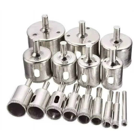 Set Brocas Porcelanato Copa Diamantada Ceramica Vidrio 16pcs