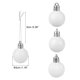 thumbnail image 2 of Uxcell 24Pcs 1.18" Bolas de Navidad Adornos Inastillables Bolas para Decoración de Árboles de Navidad Blancas, 2 of 7
