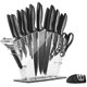 thumbnail image 1 of Set de Bloque de Cuchillos NutriChef 17 piezas de acero inoxidable, 1 of 8