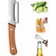 thumbnail image 1 of Pelador madera cero enganches multifunción mango madera abridor botellas, 1 of 5