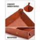 thumbnail image 2 of Organizador de almacenamiento de escritorio de bandeja de valet - soporte de caddy de bandeja de vanidad de cuero premium de PU para el mando remoto, las llaves, el teléfono, la cartera, la, 2 of 3