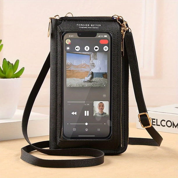 Fashion PU Leather Touch Screen Mobile Phone Bag For Iphone 15 14 13 11 12 Pro Max X XR XS Max 6 6s 7 8 Plus Case