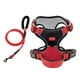 thumbnail image 2 of Arnés Para Perros Con Correa Ajustable Suave Con Clip Frontal Para Perros Mascotas Caminando Rojo Negro M, 2 of 3
