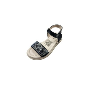 Vinnys Outlet - Sandalia Brillante Niña Negro