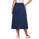 thumbnail image 3 of INSPIRE CHIC Falda de Mujer Regreso a Clases Denim con Botones al Frente Abertura Alta en la Cintura Línea A Bolsillos Midi Faldas de Mezclilla 2XL Azul Oscuro, 3 of 6