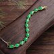 thumbnail image 5 of Pulsera de jade verde con forma de huevo para mujer, chapada en oro de 18 quilates., 5 of 7