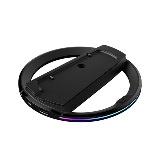 Genérico - Soporte De Refrigeración Vertical Con Led Rgb Compatible Con Playstation 5 Slim/pro - Base Estable Antideslizante Para Accesorios De Consola Ps5 Slim & Pro-negro