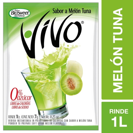 Jugo En Polvo Sabor Melón Tuna Sobre 7 g Vivo