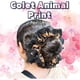 thumbnail image 2 of Scrunchie Doble Plisado Animal Print Mujer Accesorio negro 10, 2 of 3