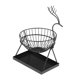thumbnail image 1 of Cesta De Frutas De Metal, Cuenco, Decoración De Cocina, Bandeja De Soporte De Almacenamiento, Negro, Grande, 1 of 5