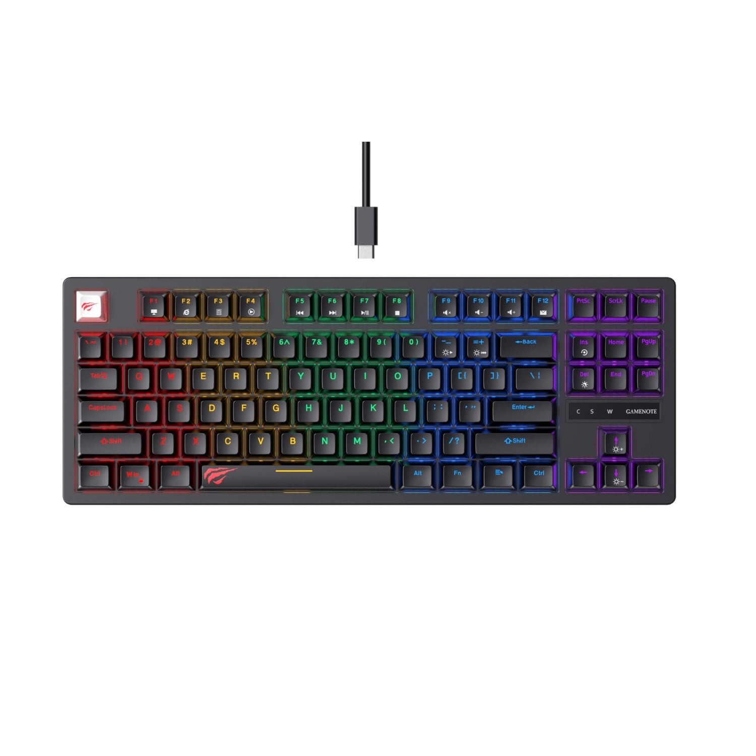 Teclado Gamer Mecánico Luces Rgb Kb892l Havit