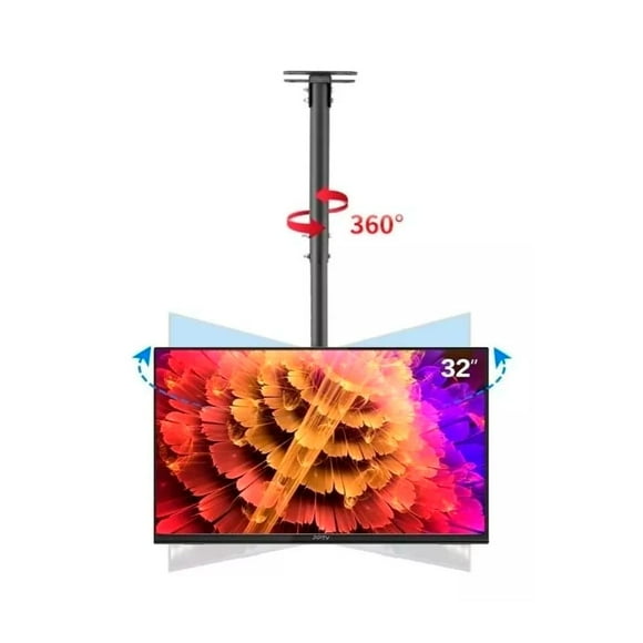 Soporte Tv Techo O Pared Ajustable Base 26 A 60 pulgadas Hasta 50Kg