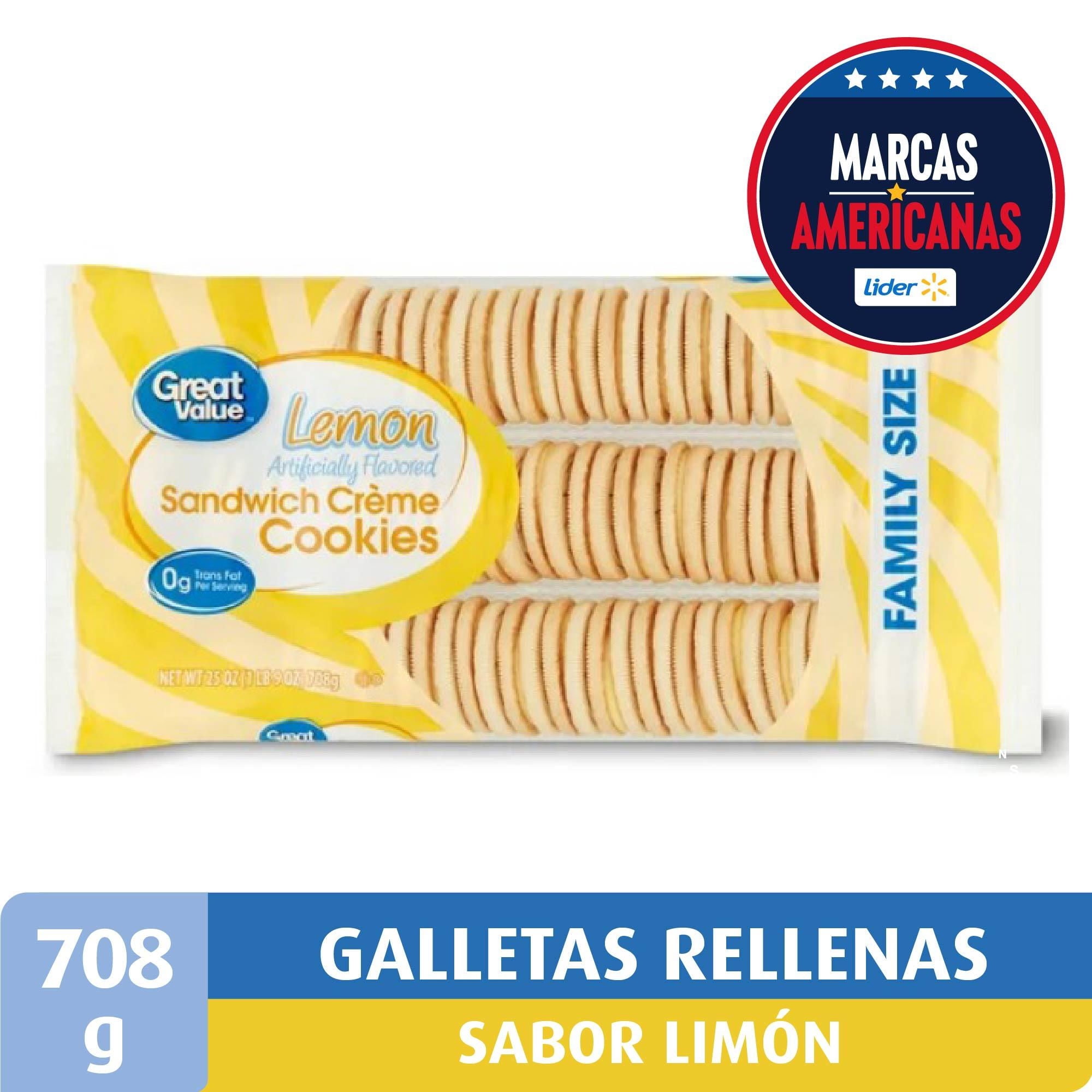 Galleta Rellena Sabor Limón 708 g Great Value