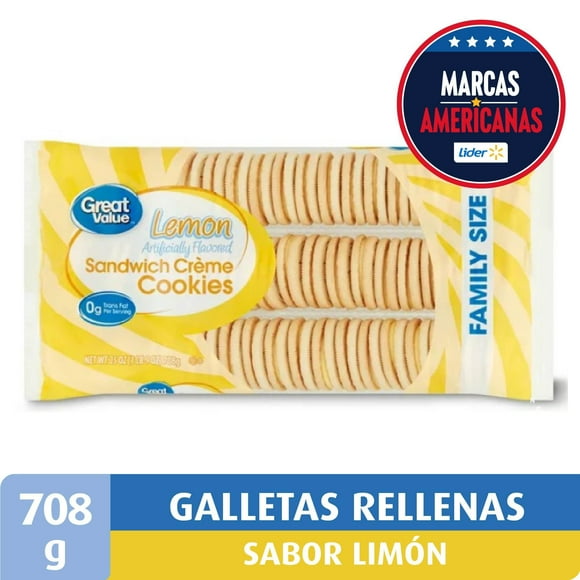 Galleta Rellena Sabor Limón, 708 g