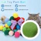 thumbnail image 4 of Uxcell 30 Pcs Juguete para Gato Bola de Pompones de Peluche Suave 1.2" Verde Oscuro, 4 of 6