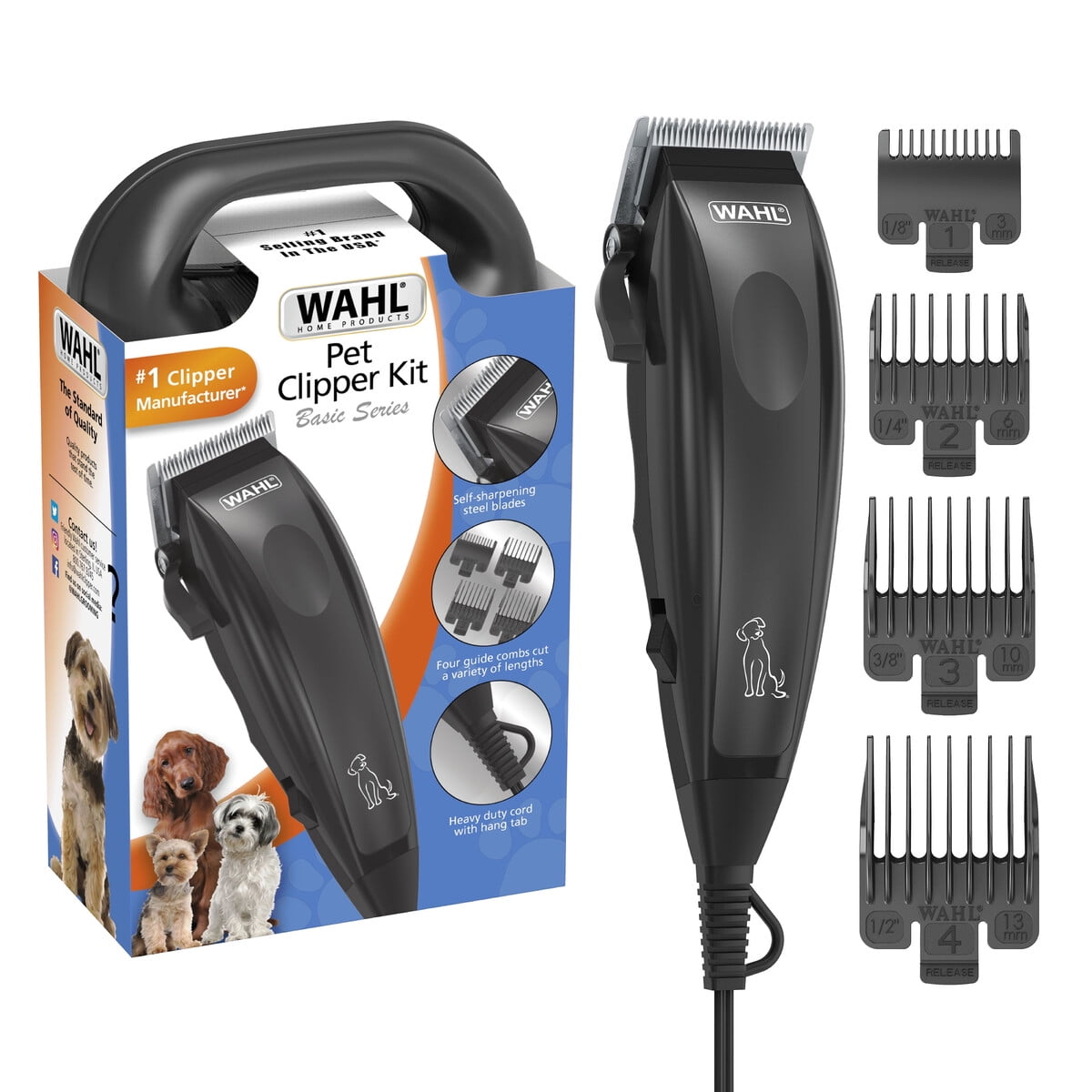Cortadora Wahl Basic Series Mascotas 10 Piezas Acero Carbono