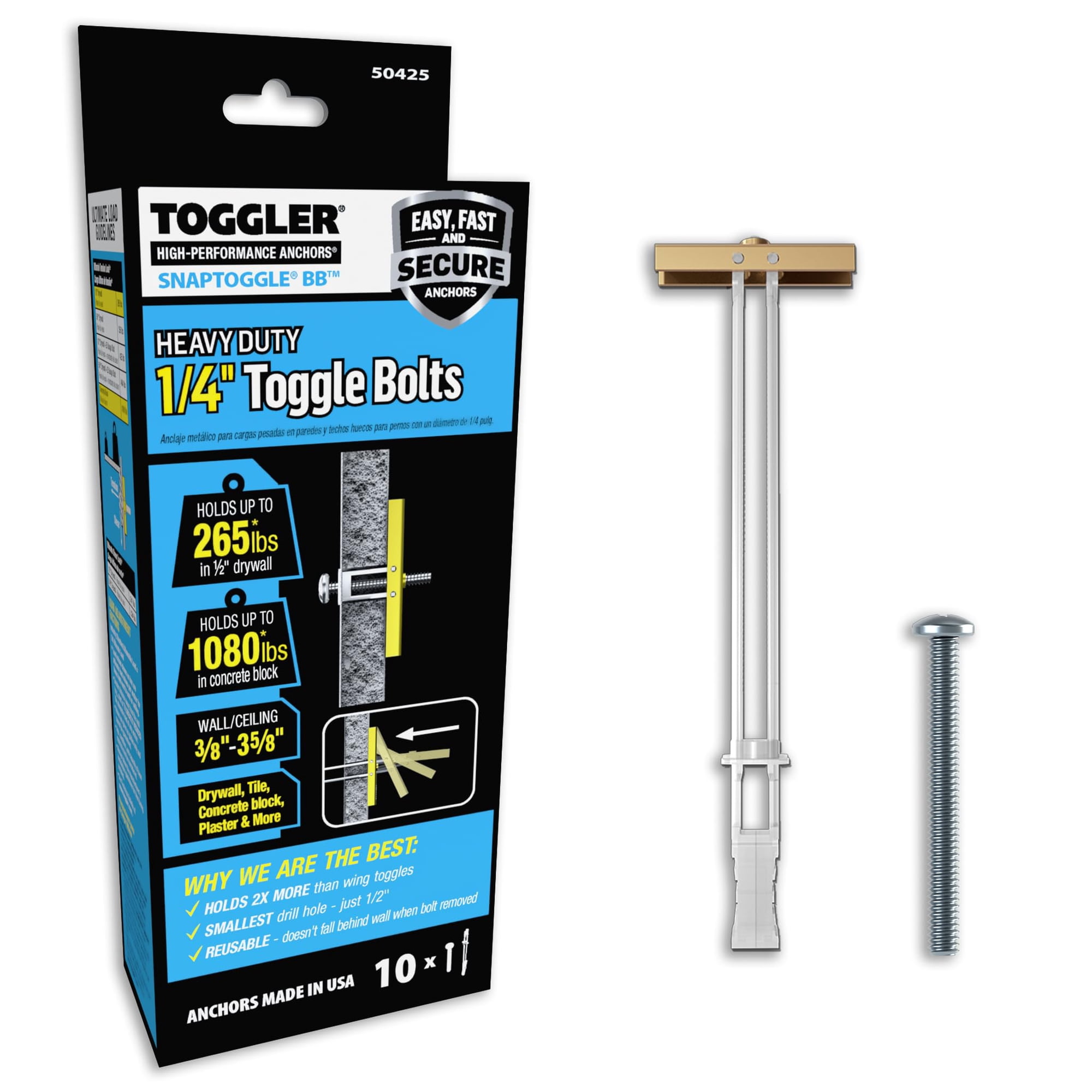 Anclaje De Palanca Toggler Snaptoggle Bb De Acero Galvanizado (x10)