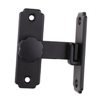 Magideal - Cerradura De Pestillo Para Puerta Corrediza De Granero, Cerradura De Pestillo De Puerta, Resistente, Cerradura De Puerta De Ángulo Recto De 90 Grados Negro