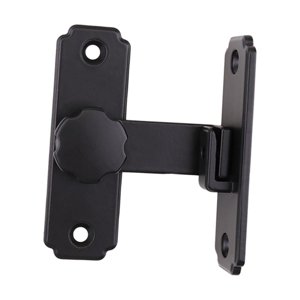 Magideal - Cerradura De Pestillo Para Puerta Corrediza De Granero, Cerradura De Pestillo De Puerta, Resistente, Cerradura De Puerta De Ángulo Recto De 90 Grados Negro