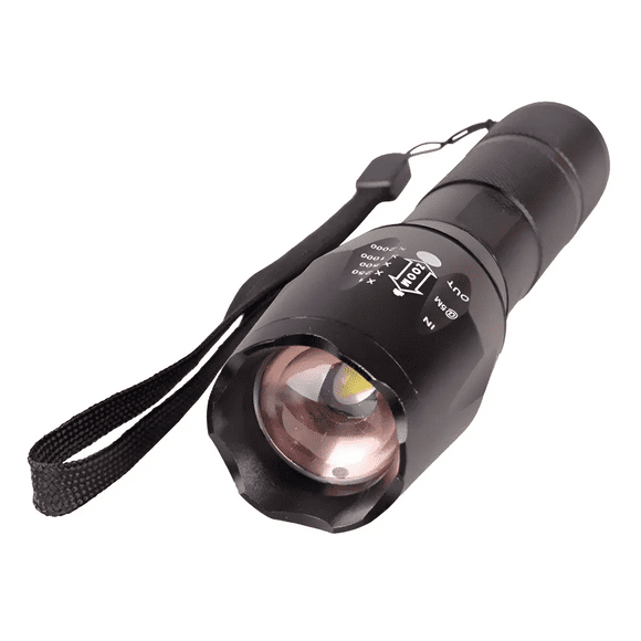 Linterna Tactica Recargable Zoom T6 6000 Lm Blanco Negro