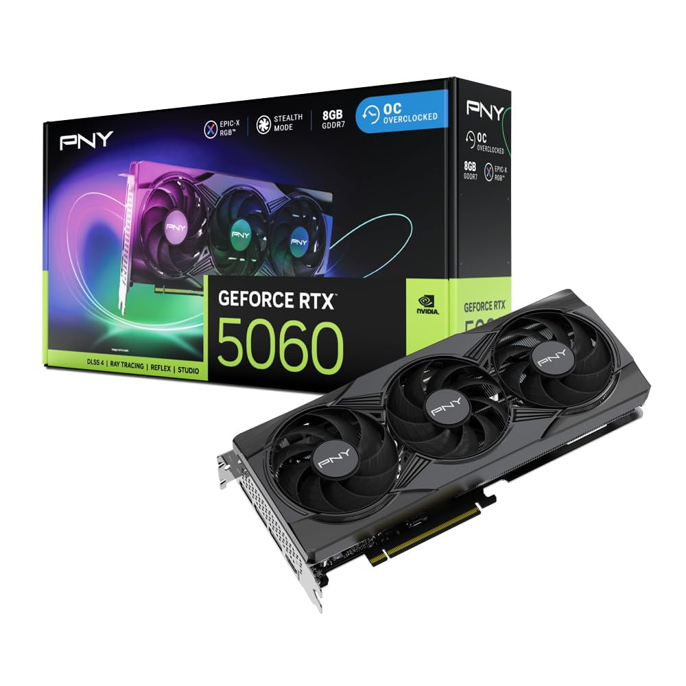 Tarjeta Gráfica Pny Nvidia Geforce Rtx 5060 Epic-x Argb Oc 8 Gb