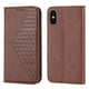 thumbnail image 3 of Funda Flip FOXDOCK para iPhone X/XS , Estilo Billetera con Diseño Rombo, Correa de Mano y Soporte, Uso Diario, 3 of 5