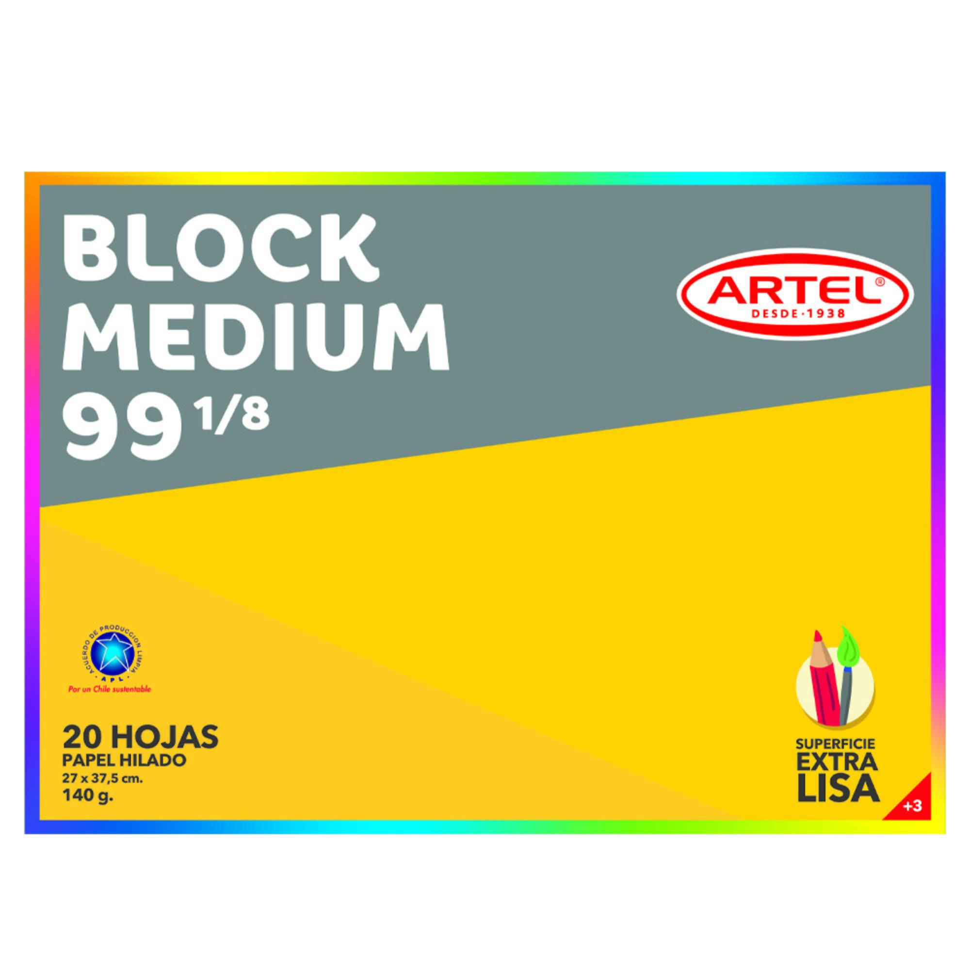 Block Medium 99 1/8 20 Hojas 1 Un Artel
