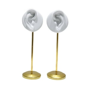 Genérico - 2 Uds Soporte De Exhibición De Pendientes Modelo De Oreja Estable Para Encimera De Salón De Dormitorio Blanco