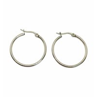 Elbauldejuma - Argollas Hoop Hipoalergénicas 25Mm Plateadas