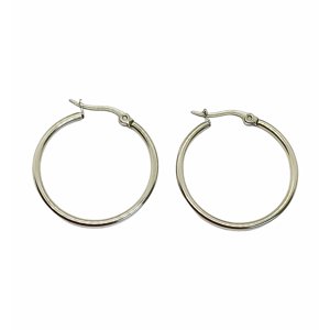 Elbauldejuma - Argollas Hoop Hipoalergénicas 25Mm Plateadas