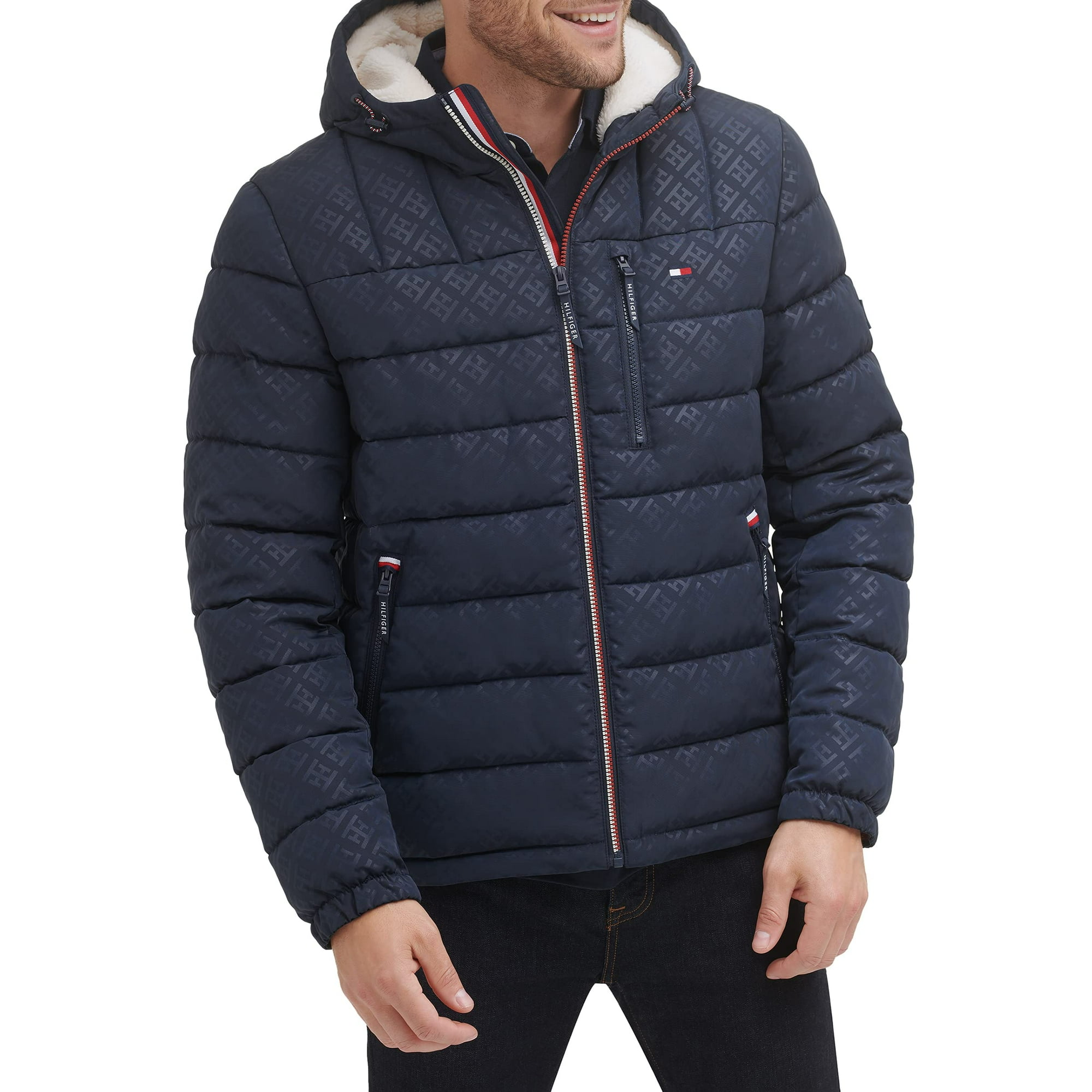 Chaqueta Tommy Hilfiger Para Hombre, De Peso Medio, Con Forro Sherpa