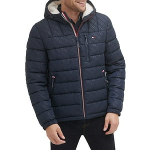 Chaqueta Tommy Hilfiger Para Hombre, De Peso Medio, Con Forro Sherpa