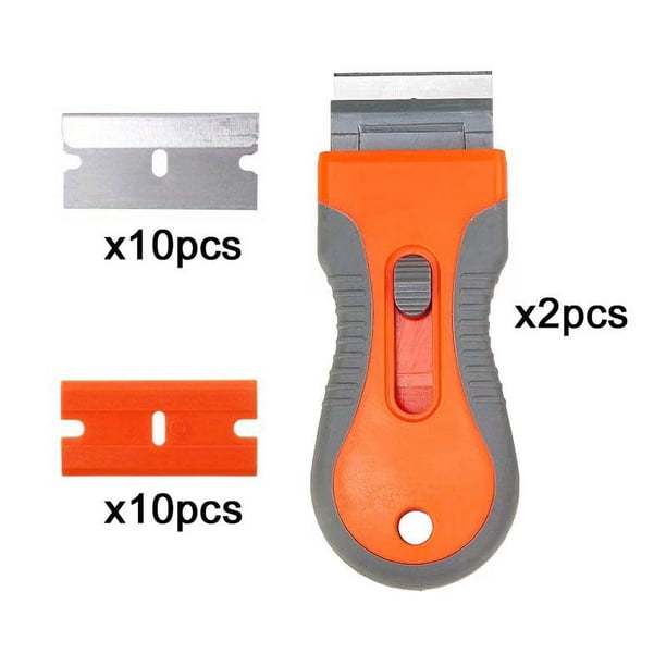 Get Your Cleaning Done in a Flash with our Flat Razor Blade Scraper Set - Perfect for Windows, Glass, Stovetop, and Paint Stripping!