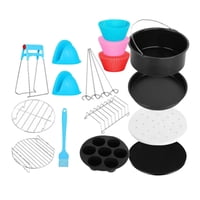 Magideal - De Accesorios Para Freidora De Aire, Pinzas Para Alimentos, Cepillo De Aceite, Bandeja Para Pasteles, Estante Para Parrilla, Revestimientos Para , 8 Pulgadas