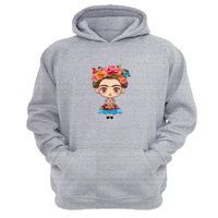 Genérico - Polerón Canguro Frida Gris Claro Talla L Unisex
