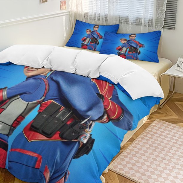Henry Danger 3-Piece Bedding Set Duvet Cover Set Soft Warm And Comfortable Soft Bed Set for Bedroom