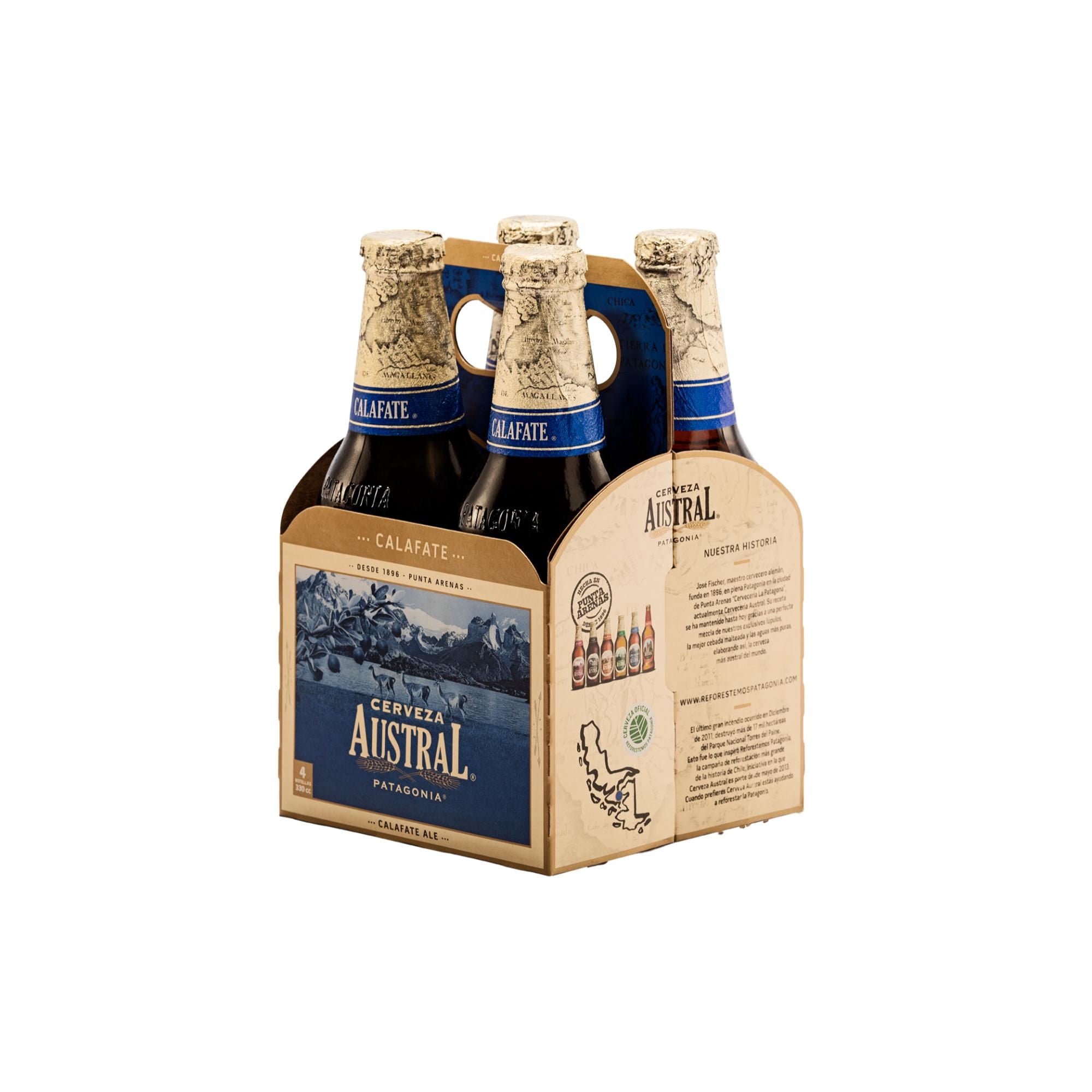 Cerveza Calafate Ale Botellas Pack 4 Un Austral