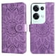 thumbnail image 5 of Funda tipo cartera FOXDOCK para OPPO Reno 8 Pro 5G , diseño girasol en relieve, cuero PU, cierre magnético, soporte y tarjetero, 5 of 5