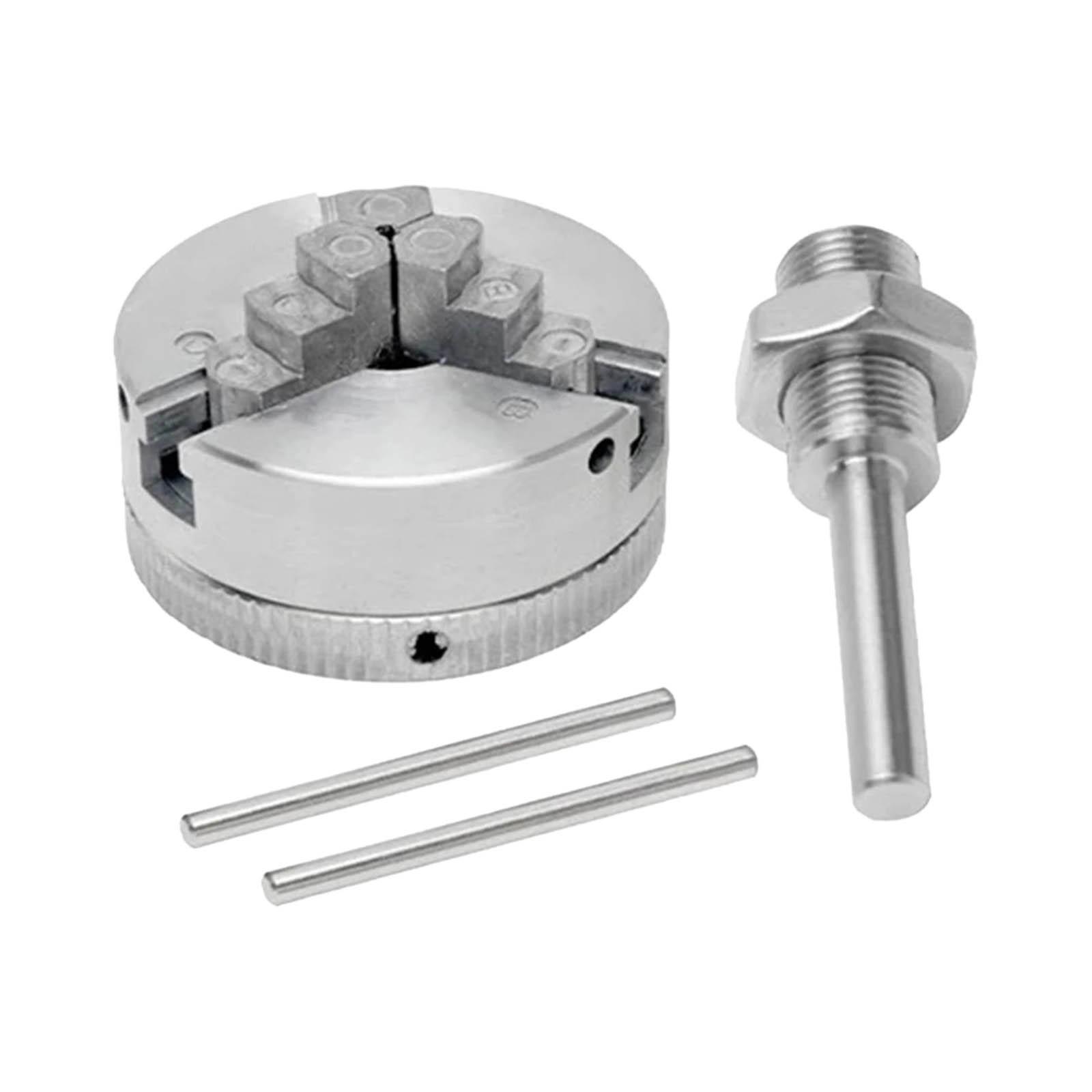 Ioensy - Portabrocas De 3 Mordazas Con Biela M12X1Mm Compacto Para Accesorios De Mini Torno