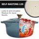 thumbnail image 3 of Olla de hierro fundido MUELLER HOME de 4,5 qt apta para horno, azul, 3 of 5