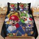 thumbnail image 1 of Super Mario 3-Piece Comforter Set for Bedroom Super Mario Bedding Set for Kids Adults Soft Microfiber Duvet Cover Set with Zipper Closure, 1 of 5