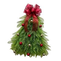 Magideal - Corona Navideña Colgante Para Adornar Entrada , Con Lazo Rojo