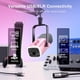 thumbnail image 3 of Micrófono para videojuegos FIFINE XLR USB AM8T con soporte Boom Arm, color rosa, 3 of 9