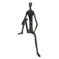 Bothyi - Estatuilla Humana Abstracta Escultura De Estatua De Metal Para Estantería De Mesa Navidad C 9X9X28Cm