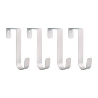 Bothyi - 4 Ganchos Portátiles Para Colgar Sobre La Puerta, Para Armario, Cocina, Sala De Estar, Color Blanco