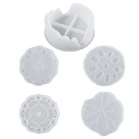 Bothyi - Posavasos Resina Fundición Silicona Diy Epoxi Vela Fabricación De Velas Taza Mat Bandeja 5 Uds