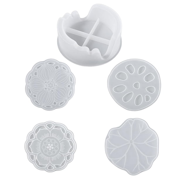 Posavasos Resina Fundición Silicona DIY Epoxi Vela Fabricación De Velas Taza Mat Bandeja 5 Uds