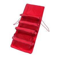 Ioensy - Neceser De Maquillaje, Hermeticidad Ajustable Para Juego De Brochas, Baño, Rojo